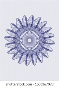 Blue linear rosette. Vector Illustration. Detailed.