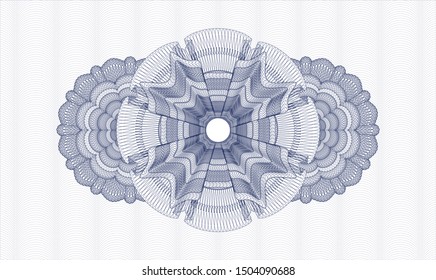 Blue linear rosette. Vector Illustration. Detailed.