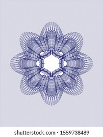 Blue linear rosette. Vector Illustration. Detailed.