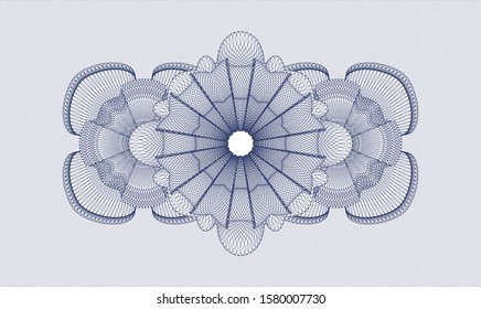 Blue linear rosette. Vector Illustration. Detailed.