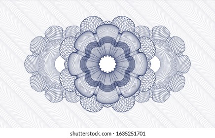 Blue linear rosette. Vector Illustration. Detailed.