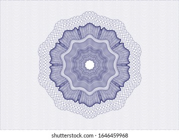 Blue linear rosette. Vector Illustration. Detailed.