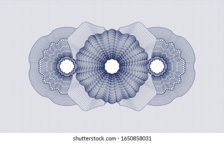 Rosette lineal azul. Ilustración vectorial. Detallado.