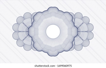 Blue linear rosette. Vector Illustration. Detailed.