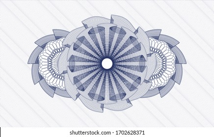 Blue linear rosette. Vector Illustration. Detailed 