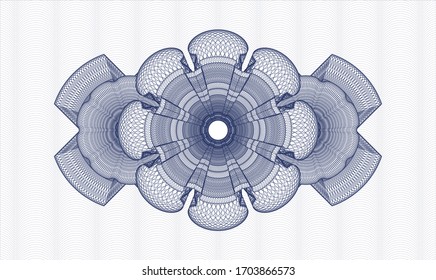 Rosette lineal azul. Ilustración vectorial. Detallado 