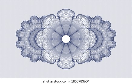 Blue linear rosette. Vector Illustration. Detailed 