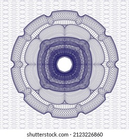 Blue linear rosette. Vector Illustration. Detailed. 