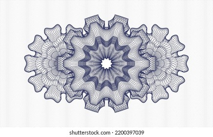 Rosette lineal azul. Ilustración vectorial. Detallado 