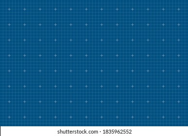 Blue lined military technical monitor background with division into sectors. Empty grid with editable outline strokes. Technical industrial wallpaper, digital pattern - stock vector