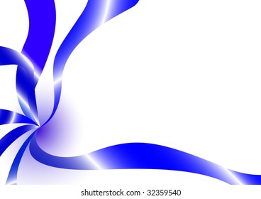 Blue lined vector card; clip-art