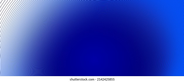 Blue lines in 3D perspective vector abstract background, dynamic linear minimal design, wave lied pattern in dimensional and movement.