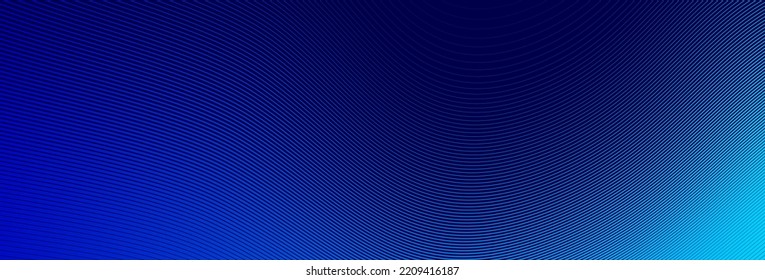 Blue lines in 3D perspective vector abstract background, dynamic linear minimal design, wave lied pattern in dimensional and movement.