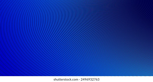 Líneas azules en el fondo abstracto del Vector de la perspectiva 3D, diseño minimalista lineal dinámico, modelo de la onda minada en dimensional y movimiento.