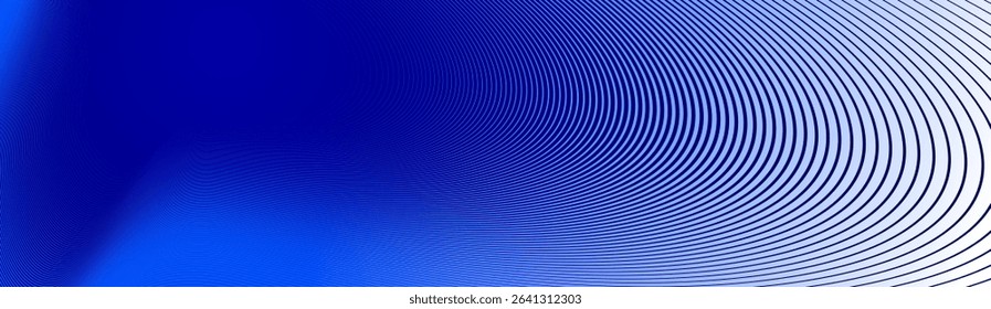 Blue lines in 3D perspective vector abstract background, dynamic linear minimal design, wave lied pattern in dimensional and movement.