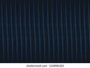 Blue lines alternate on black background. Abstract Graphic design, Vector illustrator