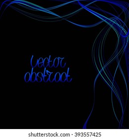 Blue Lines and Azure Waves. Vector Illustration