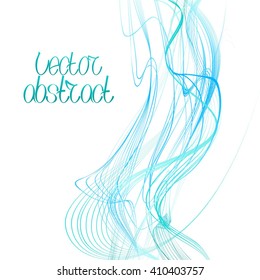 Blue Lines and Azure Waves. Vector Illustration