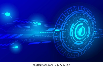 fondo abstracto de la tecnología de alta tecnología del circuito de líneas azules