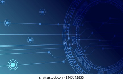 circuito de linhas azuis alta tecnologia conectando fundo abstrato