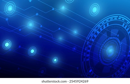 blue lines circuit high technology networking abstract background