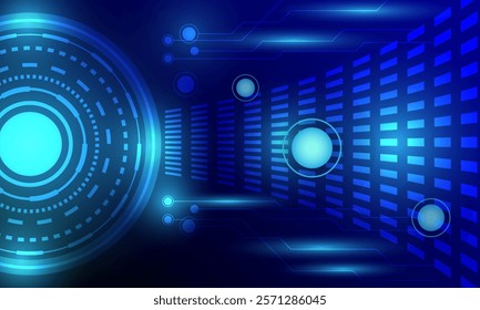 blue lines circuit high technology networking abstract background