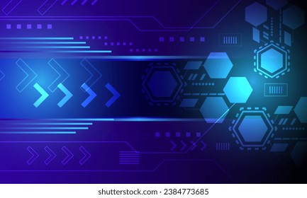 Verbindung mit blauen Leitungen — Hightech-abstrakter Hintergrund