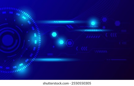 blue lines circuit networking high technology electronic abstract background
