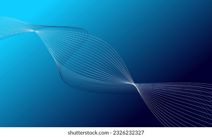 blue lines curves wave soft gradient abstract background
