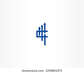 blue and lines logo design concept
