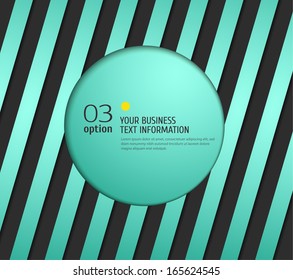 Blue lines on dark background. Business label with shadow. Vector illustration.