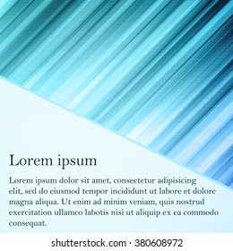 Blue lines on a light background with inserted text. Vector illustration.
