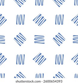 Blue lines seamless pattern. Elegant wavy lines seamless pattern Vector illustration. Seamless exotic animals skin patterns. Abstract geometric pattern with blue lines on white background