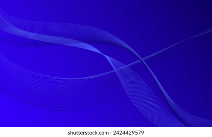 blue lines wave curve with soft gradient abstract background