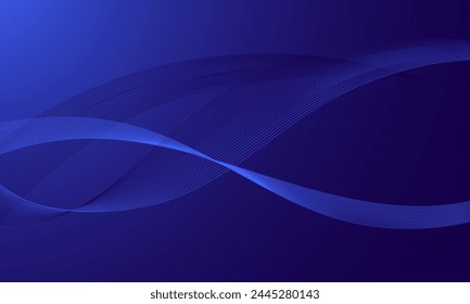 blue lines wave curves gradient abstract background
