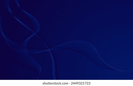 blue lines wave curves gradient abstract background