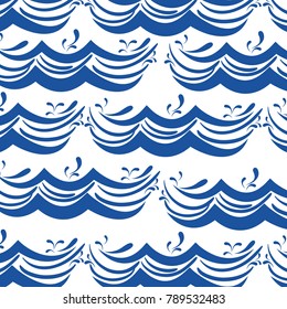 blue lines in wave shape pattern background