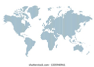 blue lines world map