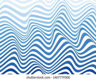 Blue lines zigzag water wave concept abstract background flat design vector illustration.