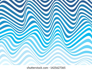 Blue lines zigzag water wave concept abstract background flat design vector illustration.