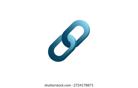Icono de Enlace azul que simboliza la conexión, la conexión en red y la conectividad digital para su uso.