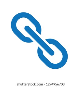 Blue link icon. Vector Illustration