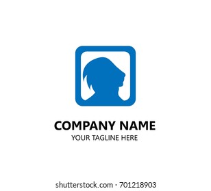 Blue lion head logo template