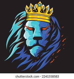Logotipo del vector Blue Lion King 
