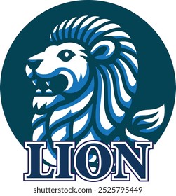 Design do logotipo Blue Lion Vetor