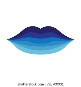 blue lip icon wit gradation