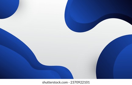 Blue liquid abstract background. Fluid shapes composition. Vector illustration