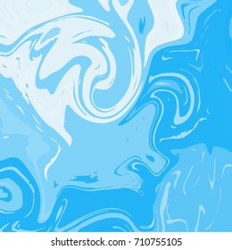 Blue Liquid acrylic texture. Abstract background with curled stripes or chaotic lines. Ink. 