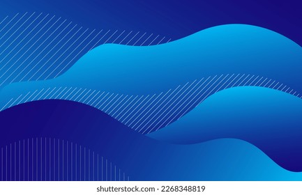 Blue liquid background. Fluid shapes composition. Vector illustration