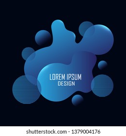 Blue liquid blob design